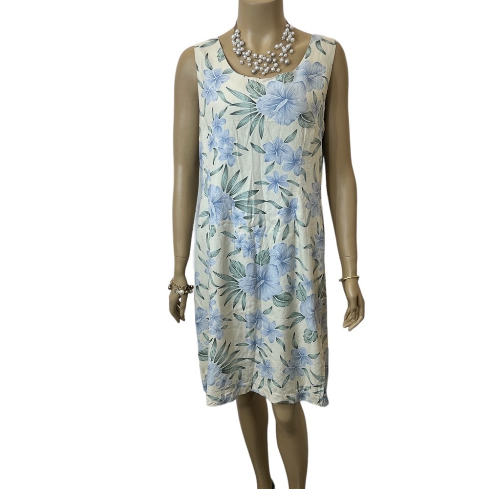 🔥🔥ANNA OCEAN LADYS 100% SILK DRESS SIZE LARGE. A REAL CUTIE ☑️